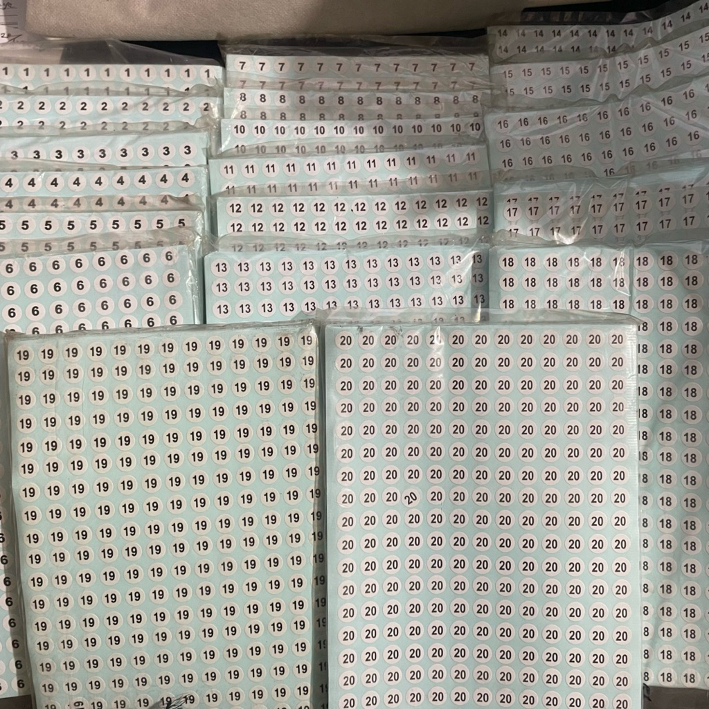 SIZE TEMPEL NOMOR/ANGKA