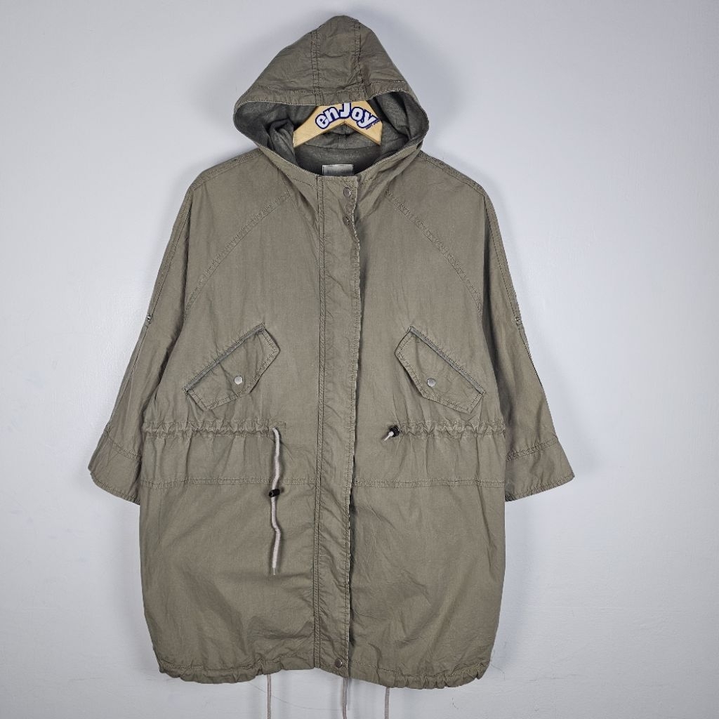 A bridge parka panjang army military pria wanita unisex second preloved gunung mantel