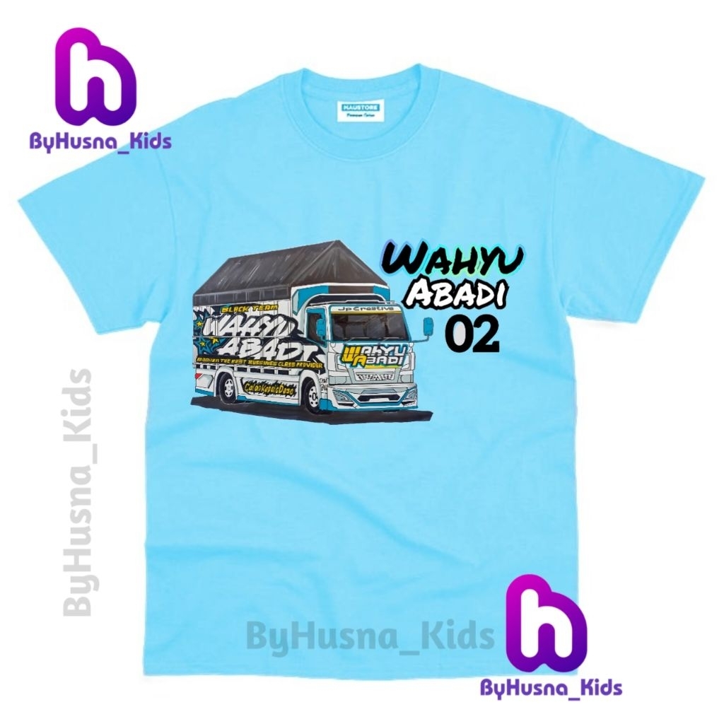 BAJU ANAK KAOS ANAK KARAKTER "TRUCK OLENG WAHYU ABADI" ATASAN ANAK