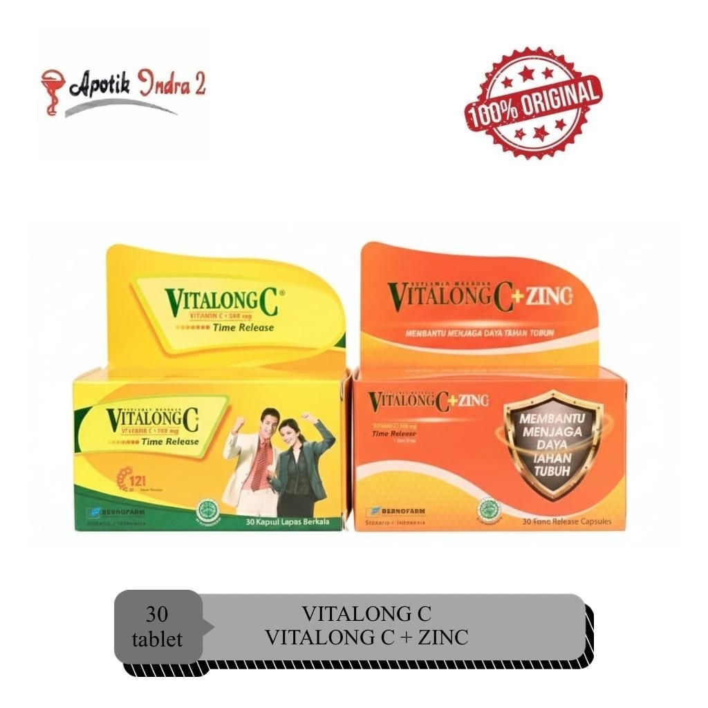 Vitalong C 30 kapsul dan Vitalong C+Zinc 30 kapsul