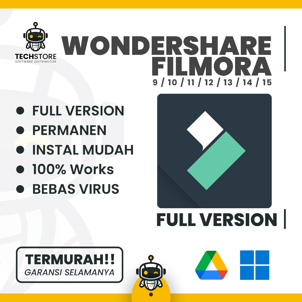 Filmora 15 / 14 / 13 / 12 / 11 / X / 9 Full Version Lifetime | Windows