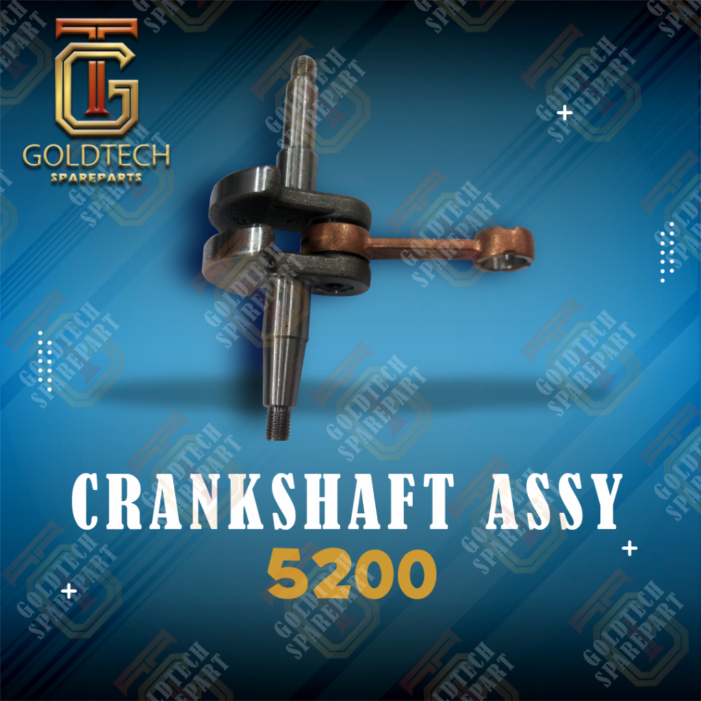 {GT} Crankshaft Assy Crank saft 5200 5800 Nixon Sparepart Chainsaw Senso Sinso Mesin Gergaji Pohon G