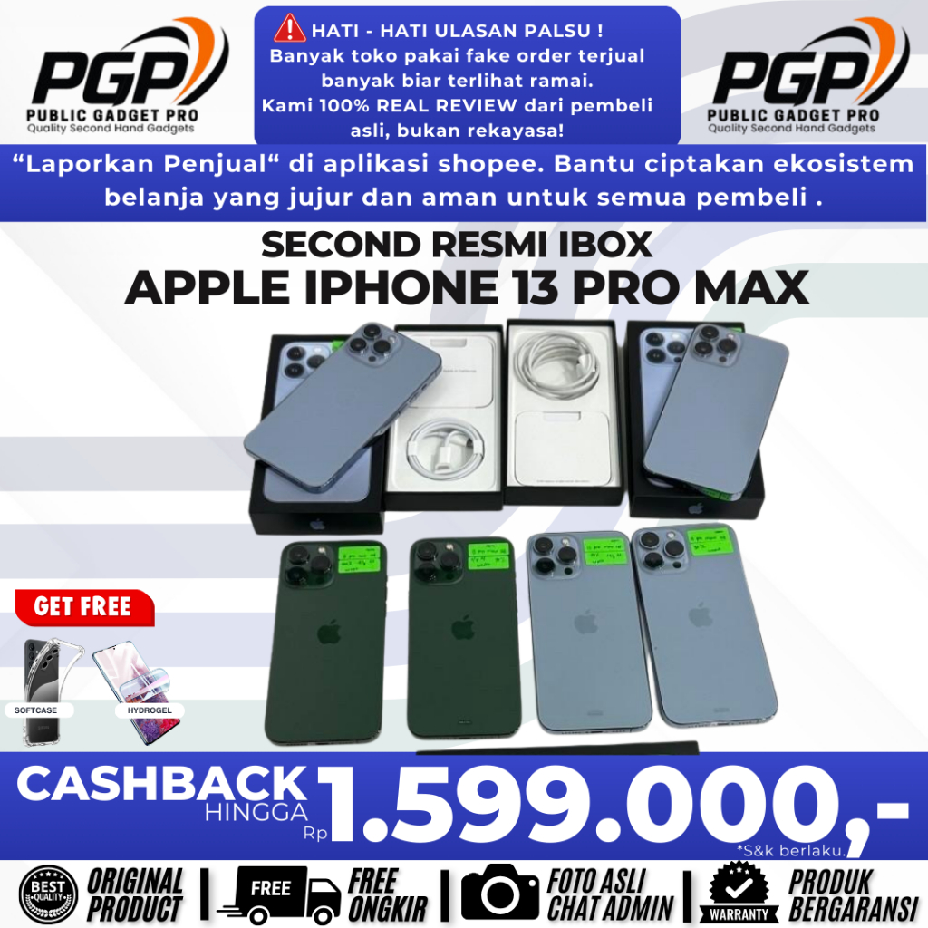 IPHONE 13 PRO MAX 1TB 512GB 256GB 128GB SECOND RESMI INDONESIAN | IMEI TERDAFTAR