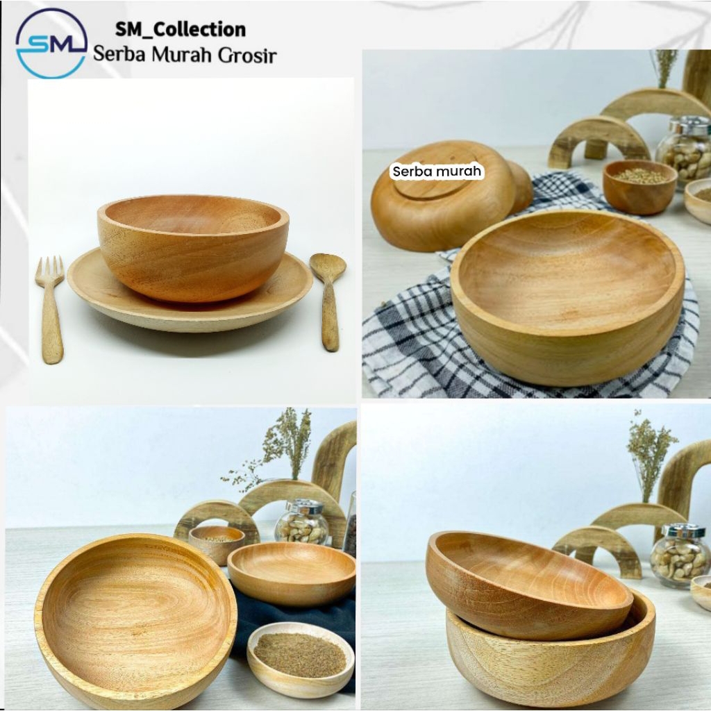 mangkok kayu/mangkok mie/mangkok kuah/mangkok kayu mahoni