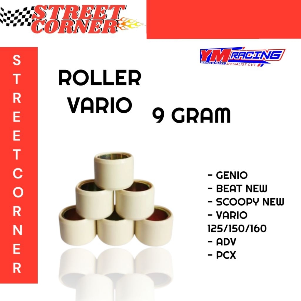 ROLLER 9 GRAM VARIO 125 KZR RACING | ROLLER VARIO 150 9 GRAM / ROLLER VARIO 160 9 G ( ROLLER PCX 9 G
