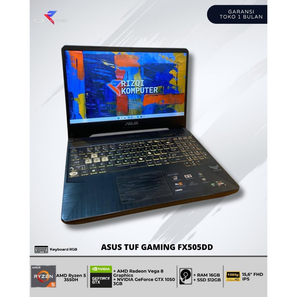 ASUS TUF GAMING FX505DD AMD Ryzen 5 3550H RAM 16GB SSD 512GB bangh
