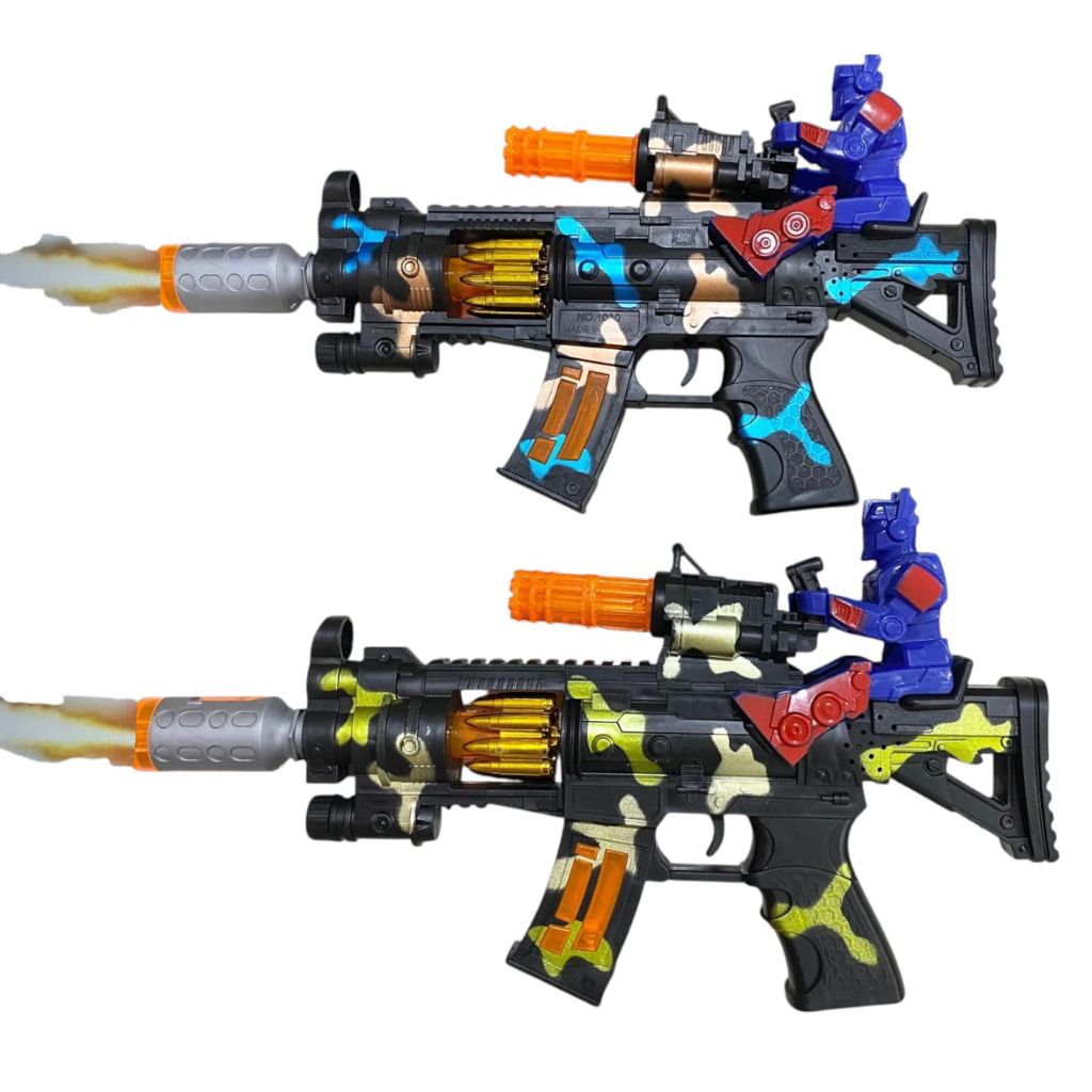 1250 Mainan Pistol / Mainan Pistol Berbunyi Dan Berdorong Ada Asapnya / Mainan Pistol Berbunyi dan B