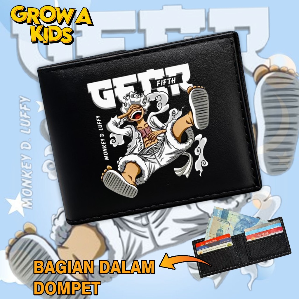 [ BISA COD ] DOMPET PRIA LIPAT ONE PIECE LUFFY DOMPET ONE PIECE LUFFY LETTER WALLET ONE PIECE LUFFY