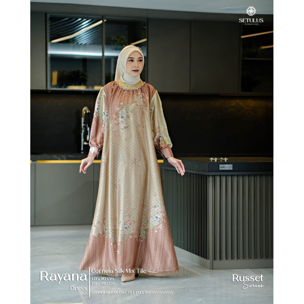 [Vican] Rayana Dress Gamis Wanita Muslim Luxury Lebaran Pesta Kondangan 2026 Original Setulus Signat