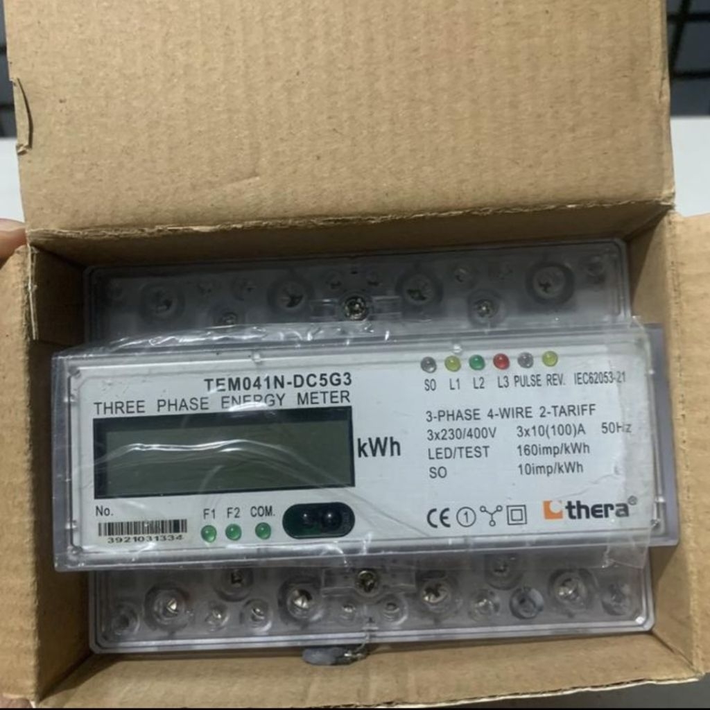 Kwh meter 3Phase Thera multitarif TEMO41-DC5G Digital (LCD) direct
