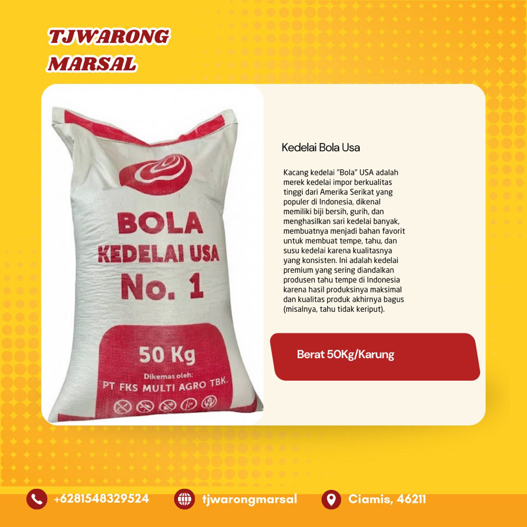 Kacang Kedelai 50Kg Bola Usa No.1