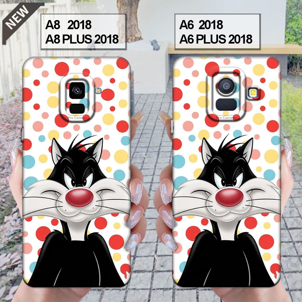 Case Samsung  A6 2018 | A6 PLUS 2018 - Samsung A8 2018 | A8 PLUS 2018 _Silikon casing hitam bening