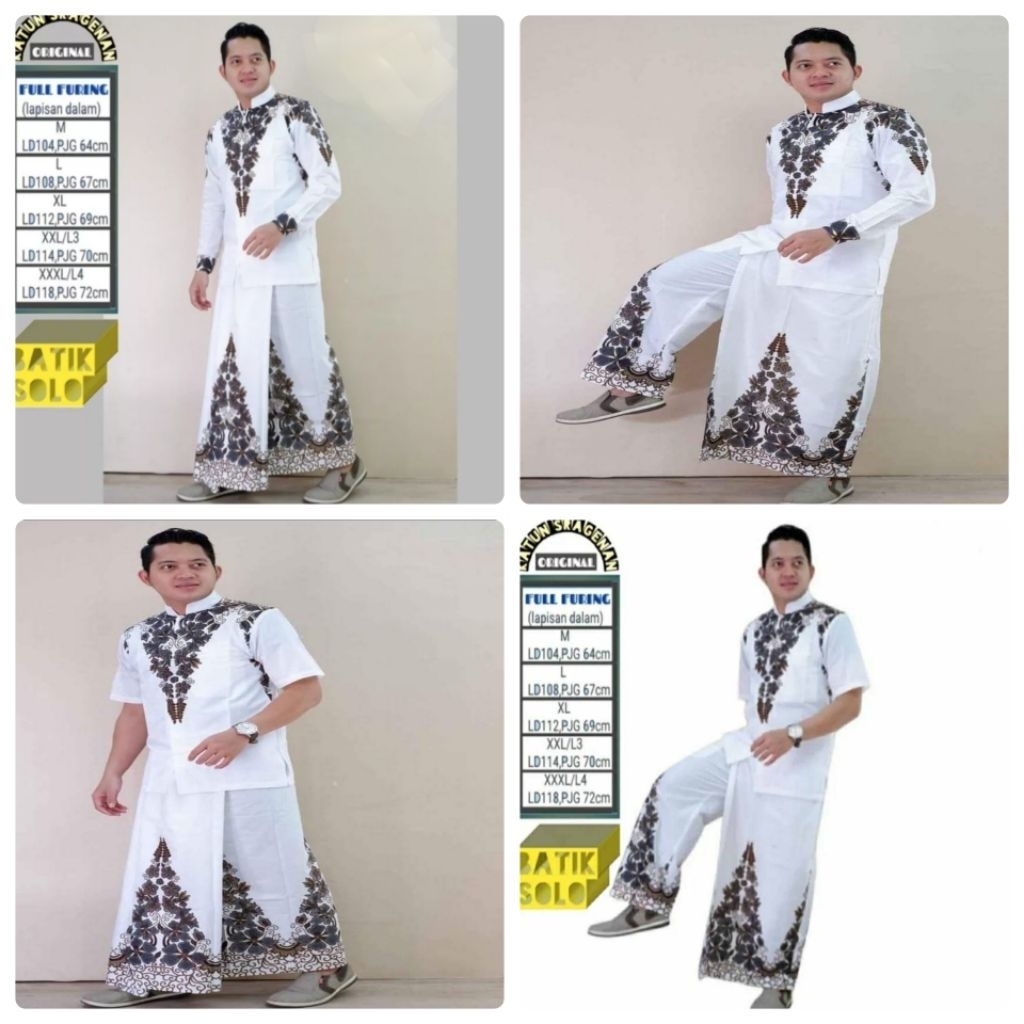 koko celanasarung batik/baju batik koko pria dewasa