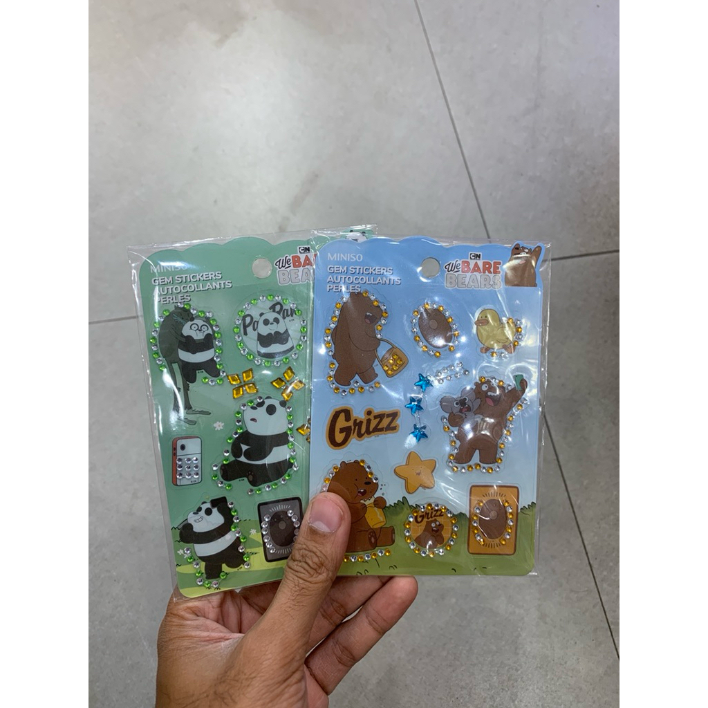 We Bare Bears Collection Sticker Miniso