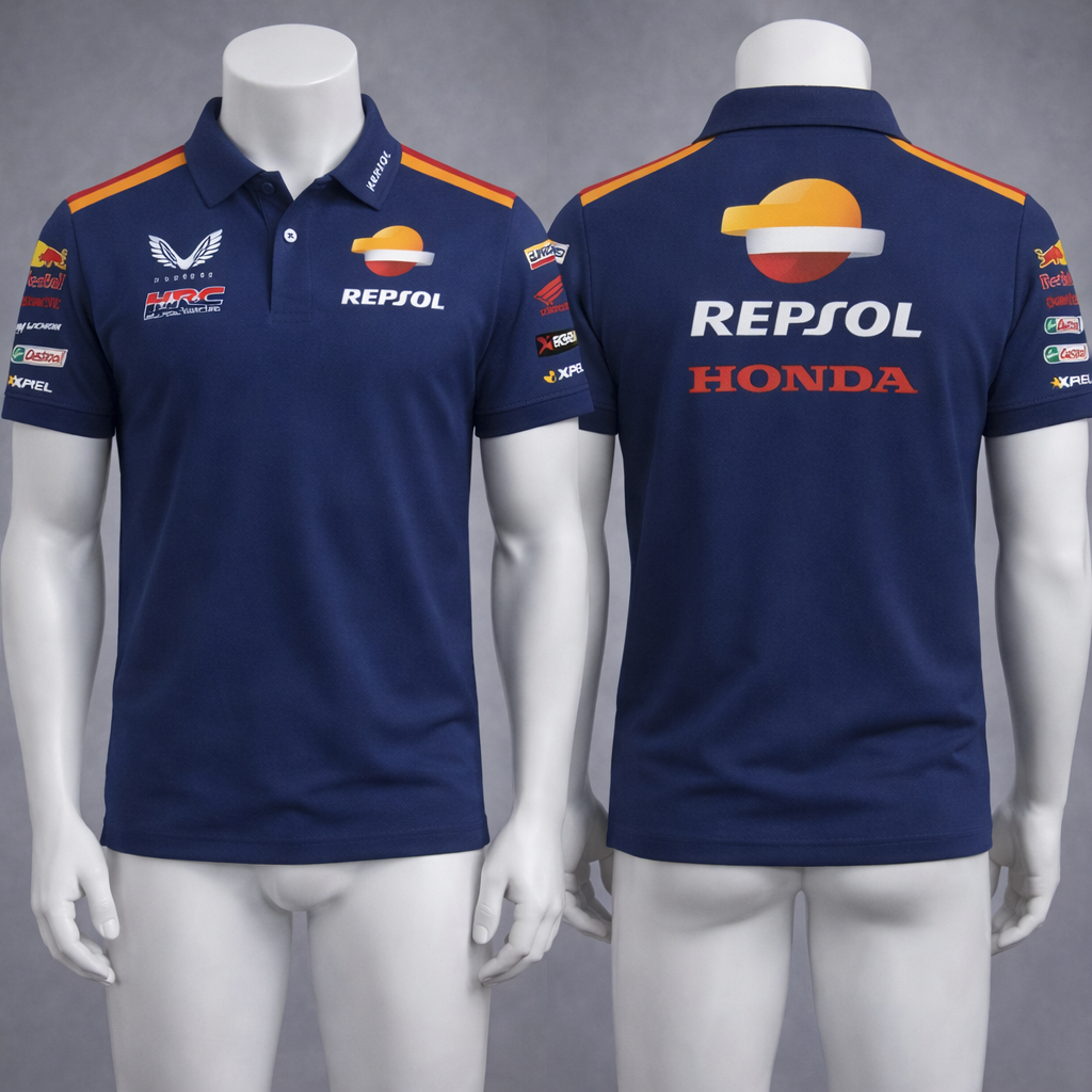 Kaos Polo Dewasa Repsol Honda Racing – Baju Anak MotoGP Premium