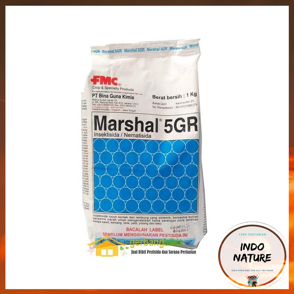 [ HS IndoNature ] Insektisida Sistemik Nematisida Marshal 5GR Untuk Ulat