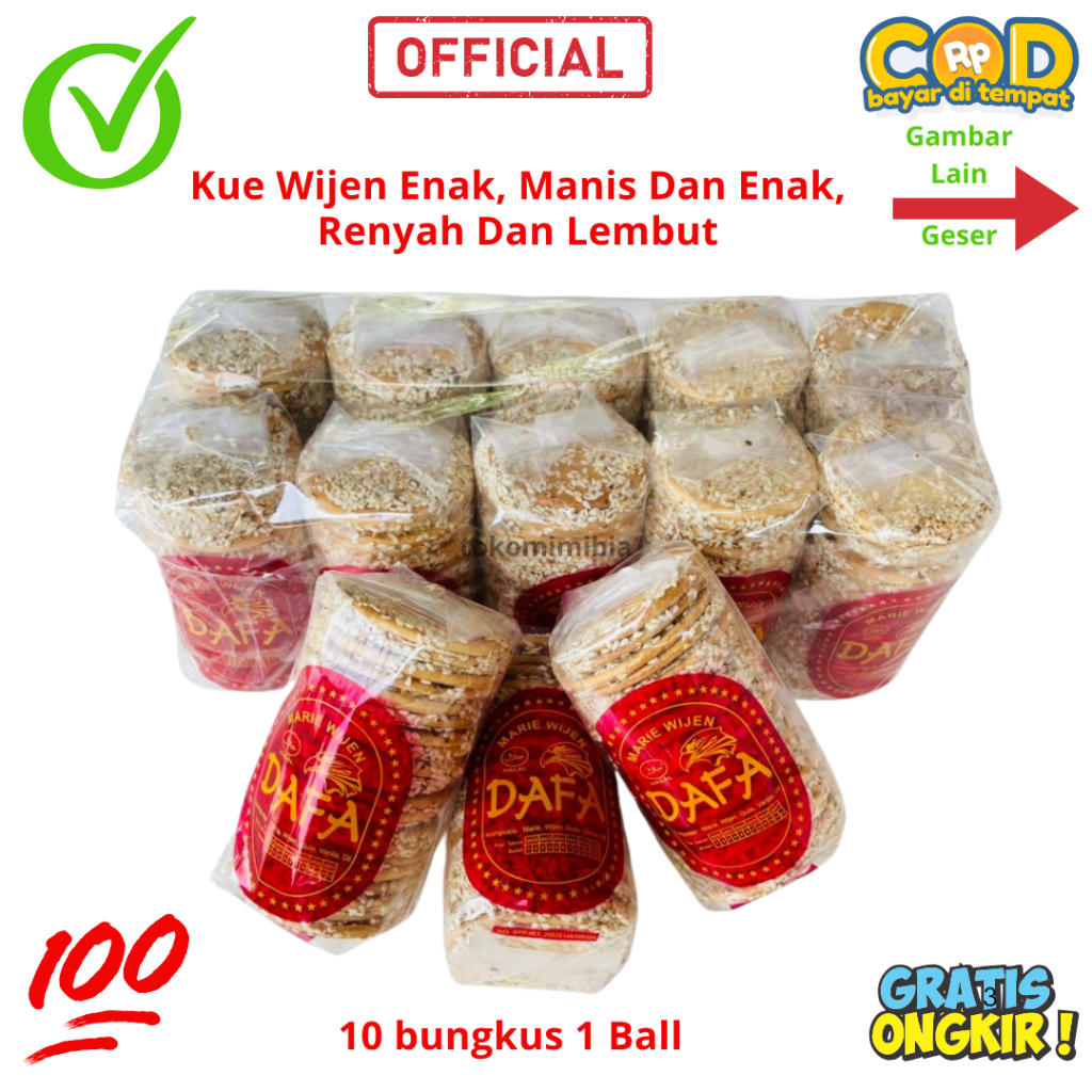 Marie Wijen Enak, Manis Dan Enak, Renyah Dan Lembut 10 bungkus 1 Ball Dafa