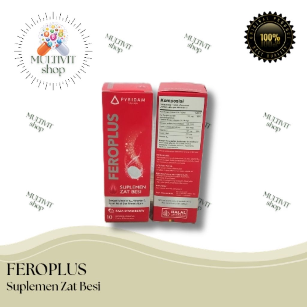 FEROPLUS | 1 Tube @ 10 Tablet ( Suplemen Zat Besi )