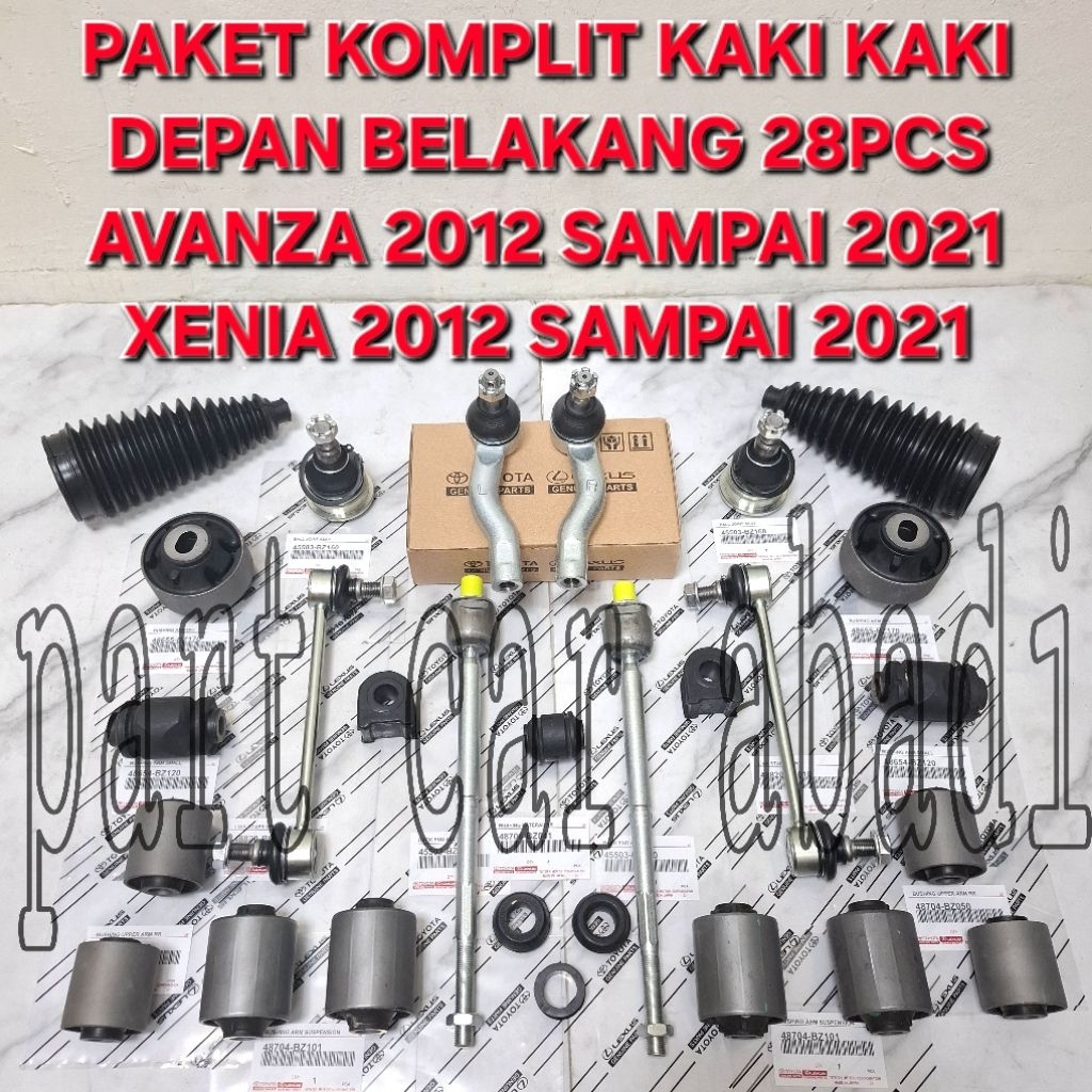 Paket Hemat Full Set Depan Belakang Kaki Kaki Komplit Bushing Ball Joint Tie rod Rack End Link stabi
