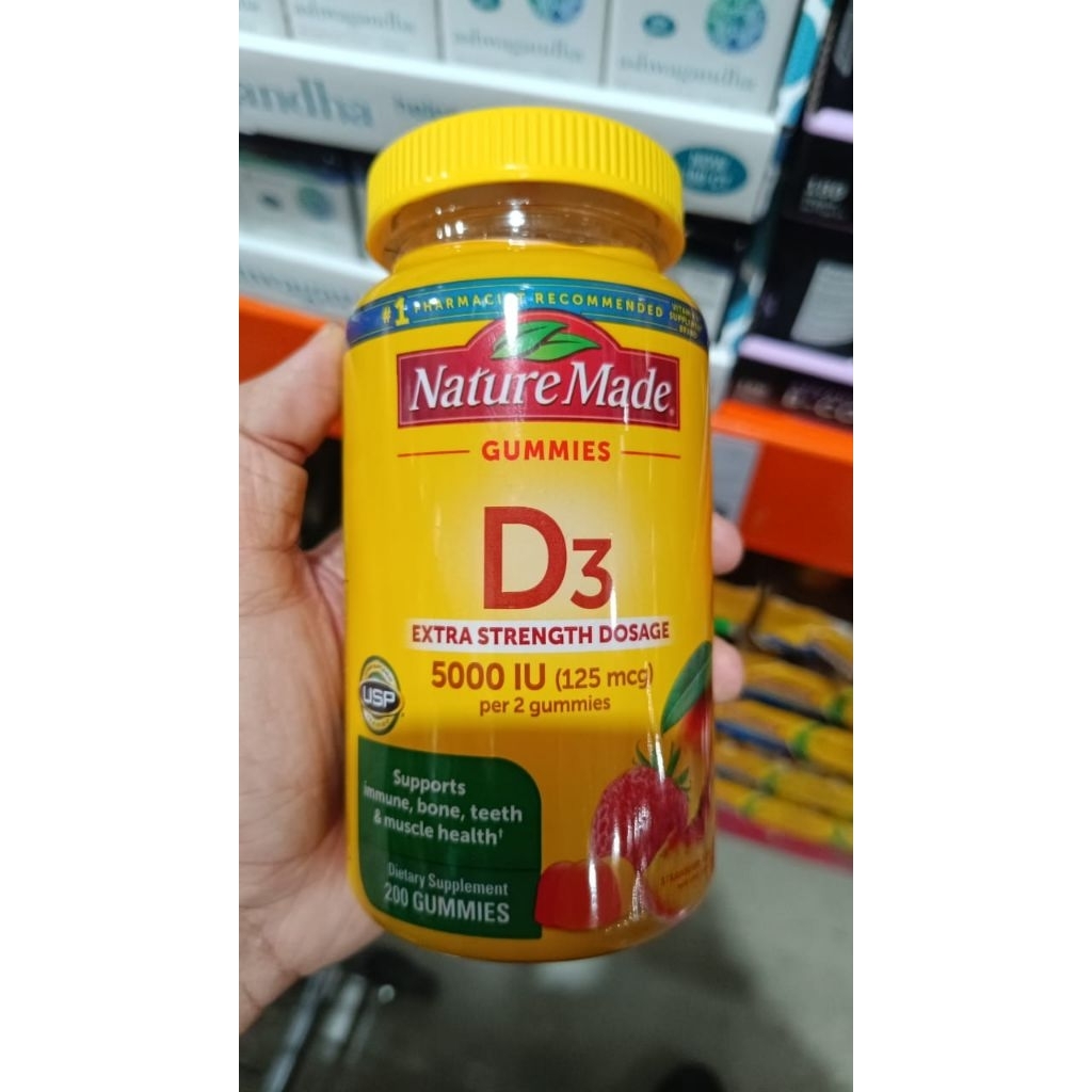 Nature Made D3 5000 IU 200 Gummies Vitamin D3
