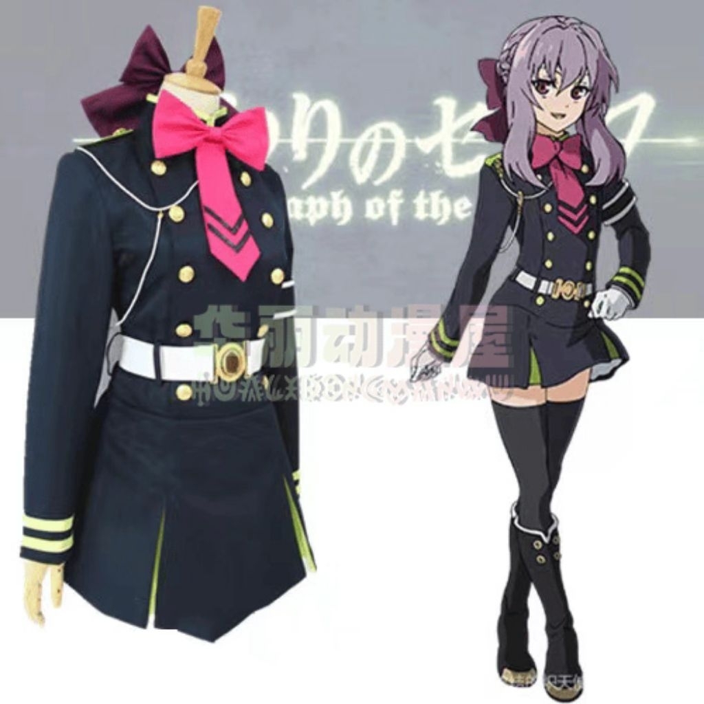 shinoa costume cosplay anime seraph of the end | costume shinoa katun lengkap