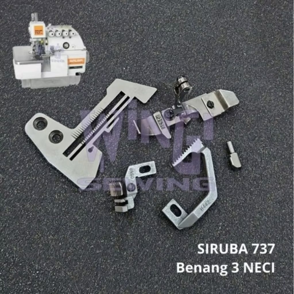 SIRUBA Benang 3 NECI GAUGE SET Getset Mesin Jahit Obras Industri TYPICAL JACK SIMARU SHUNFA