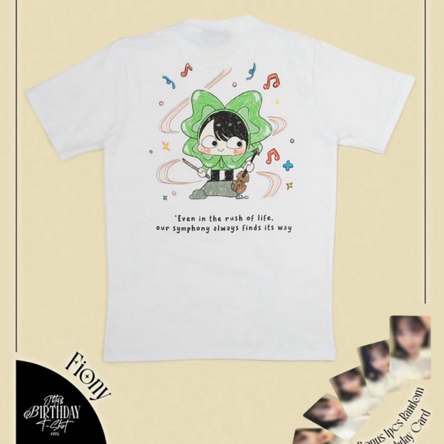 Tshirt JKT48 Birthday Fiony 2026 - Putih