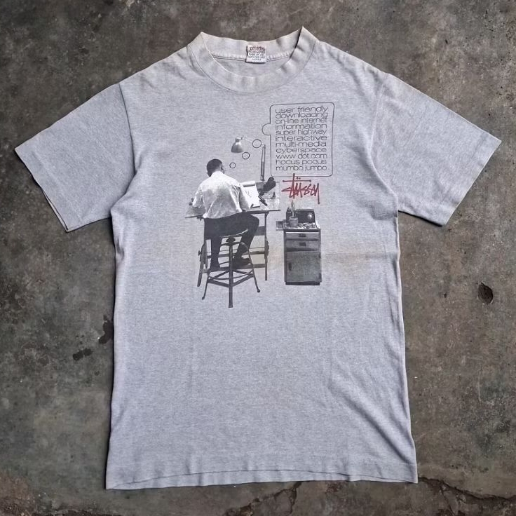 STUSSY HOCUS POCUS MUMBO JUMBO SINGLE STITCH TEE MADE IN USA