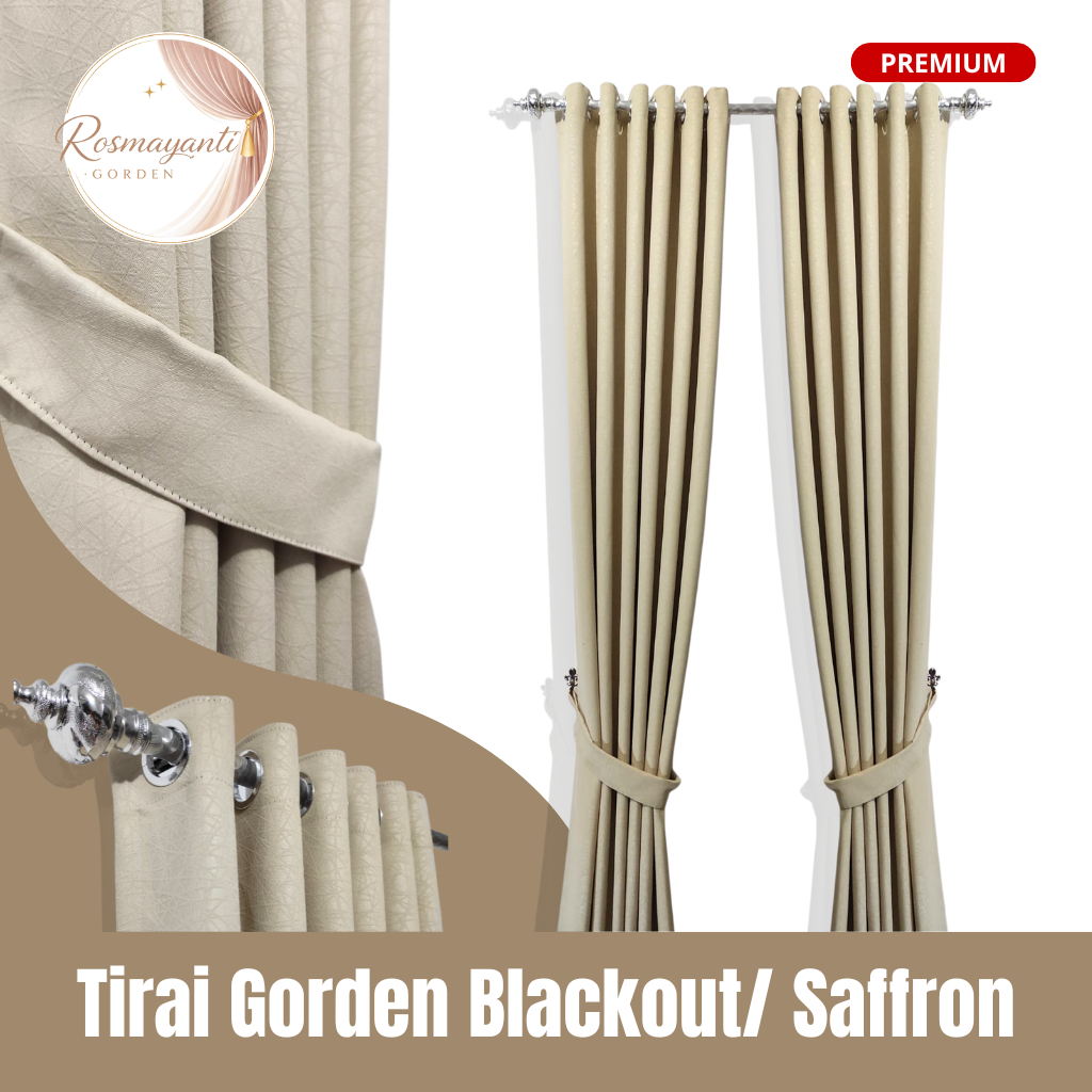 Gorden Blackout Import Smokring 130 x 250 cm | Tirai Jendela & Pintu