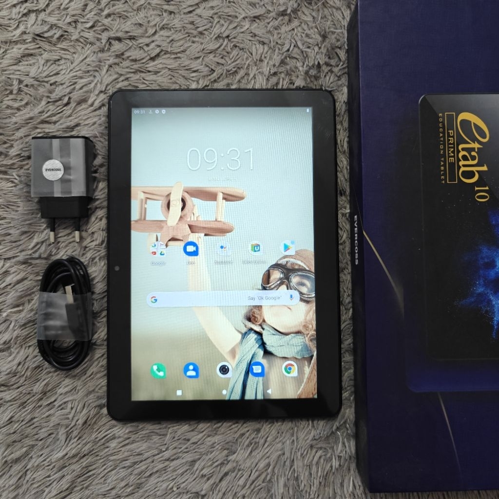 Evercoss Etab 10 Prime Education Tablet 3/32 Dual Sim 4G LTE Second Mulus Lengkap Siap Pakai