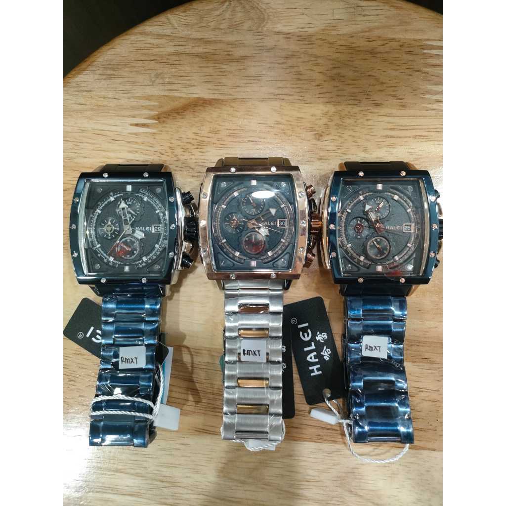 Jam Tangan Pria HALEI Petak Original Krono Aktif