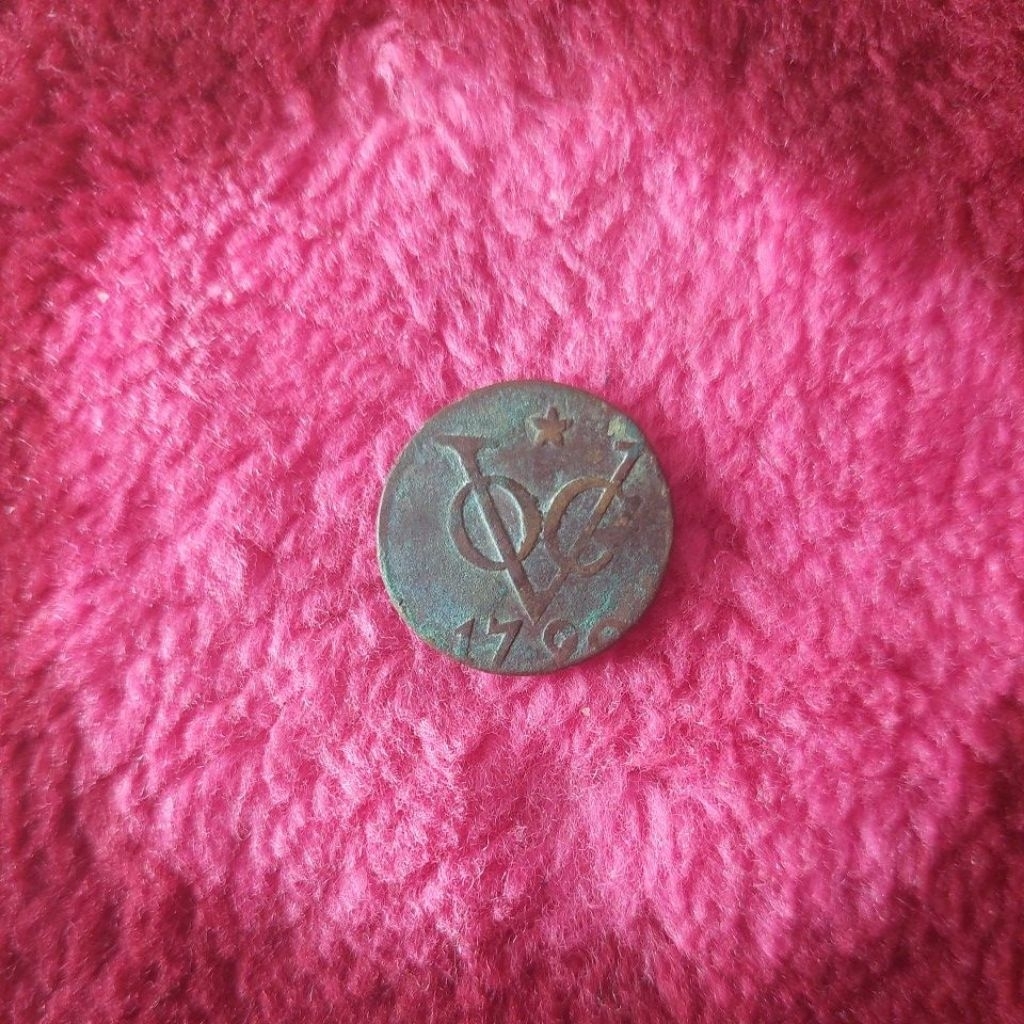 Koin voc 1790 sedikit cetak geser. Lokal surabaia