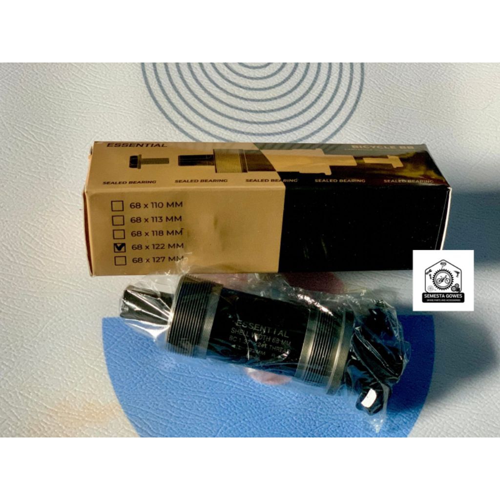 Bottom Bracket - Bearing kotak As tengah sepeda BB 68x122 Bicycle BB Tahan Air, Baja Tahan Karat