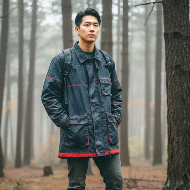 JAKET KASUAL PARKA VINTAGE size XL(second)