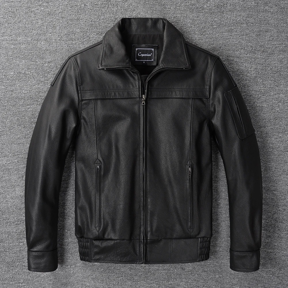 Jaket Kulit Domba Pria Premium "Copersian" – Gaya Maskulin & Elegan (Slim Fit)