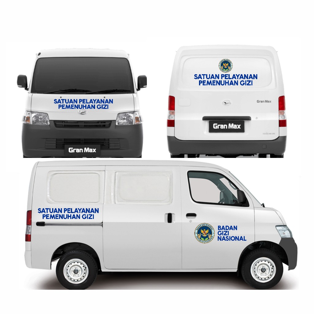 Sticker Cutting / Sticker Branding Mobil SPPG BGN Satuan Pelayanan  Pemenuhan Gizi