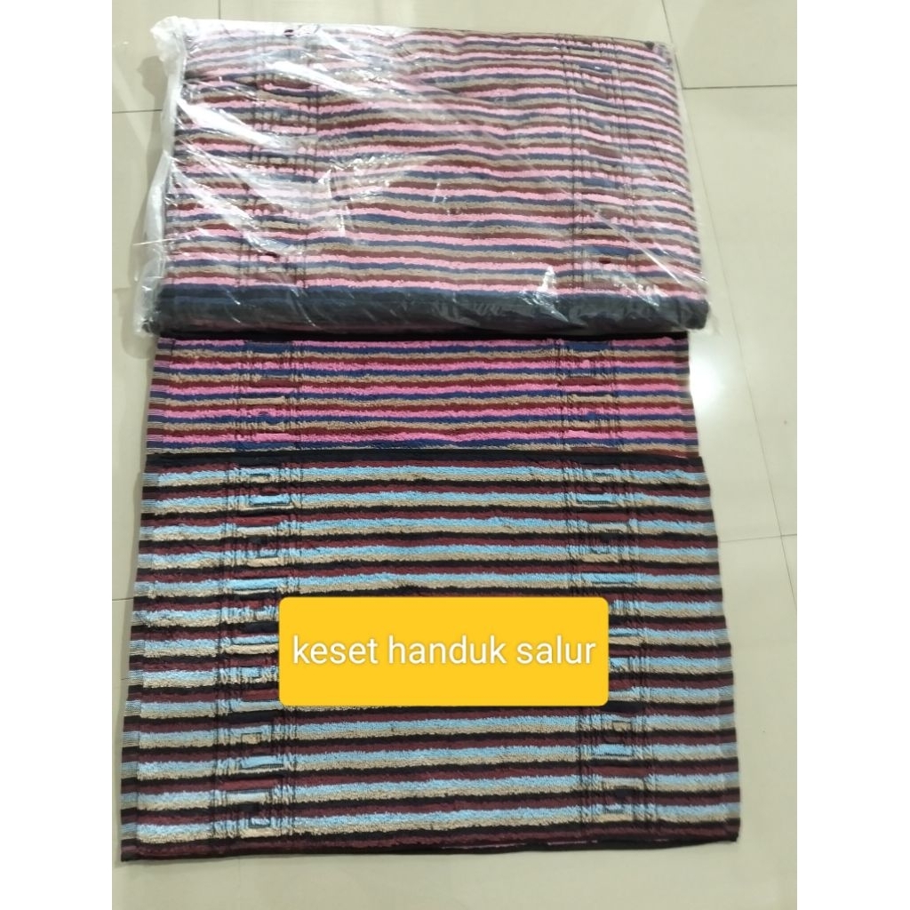 Keset handuk salur/ Keset Handuk Motif/  keset kaki terlaris