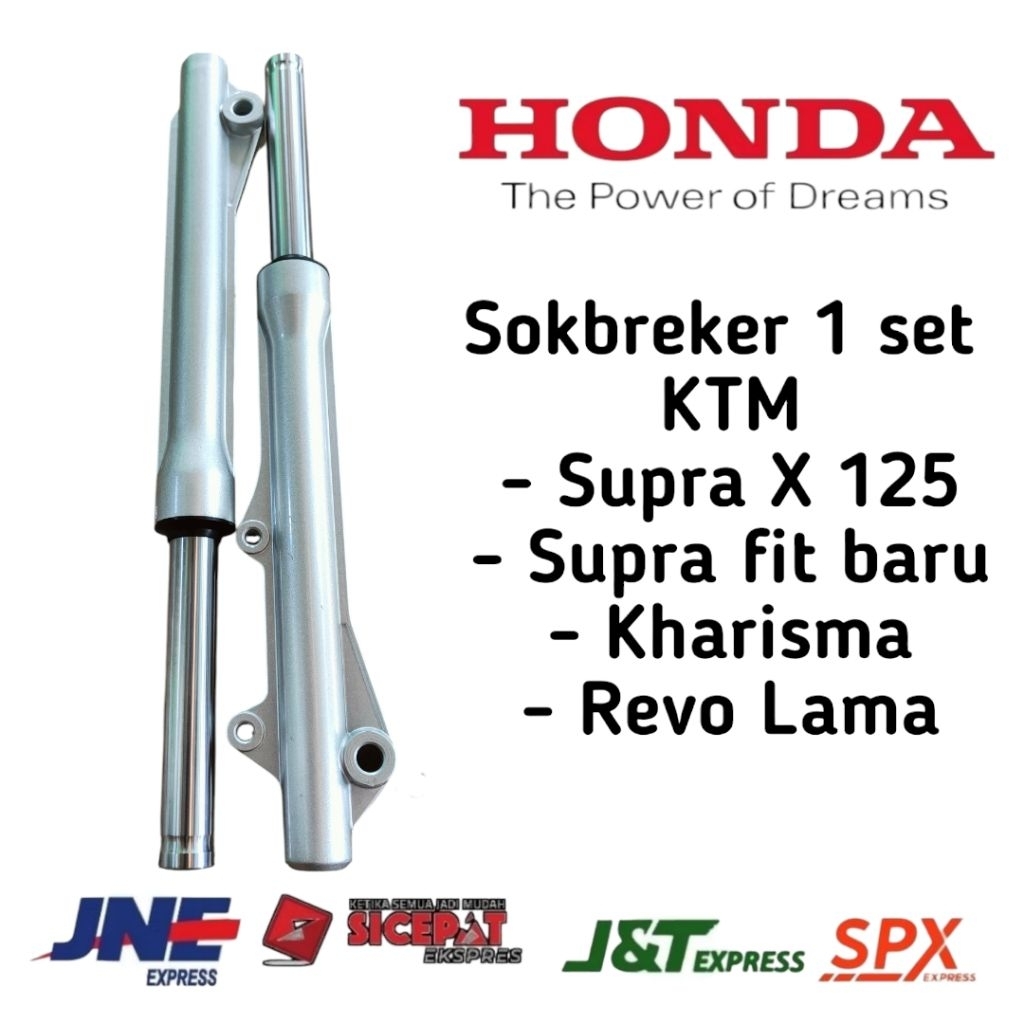 Sokbreker depan 1 set KTM motor Honda Supra X 125, supra fit baru, Kharisma 125, Revo Lama