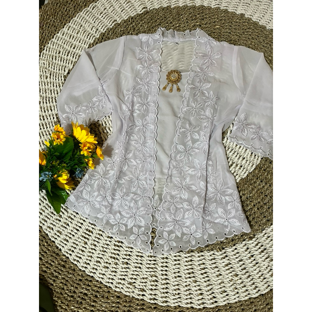 Kebaya Bordir Lengan Lonceng | Kebaya Bali | Kebaya Jadi | Kebaya motif pecah kopi