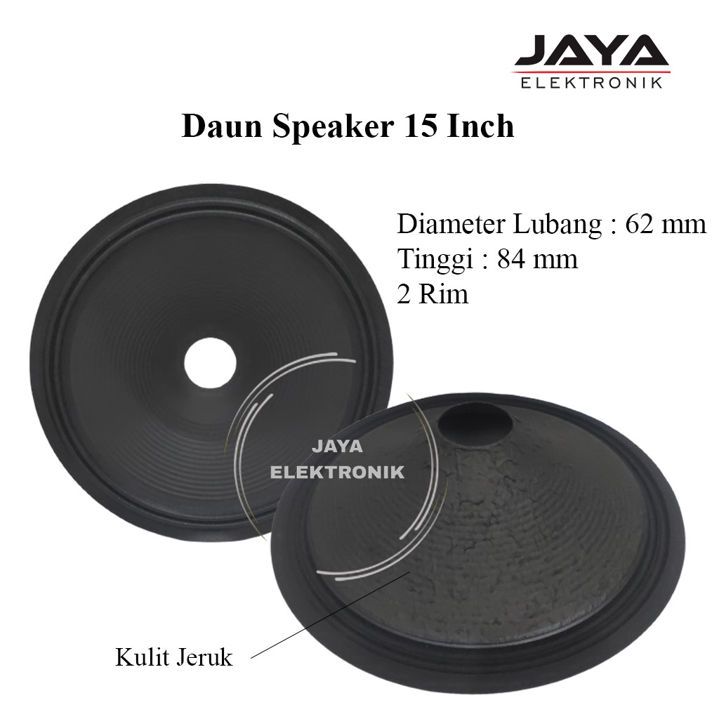 Daun Speaker 15 Inch ACR 15600 Diameter Lubang 62 mm Tinggi 84 mm 2 Rim