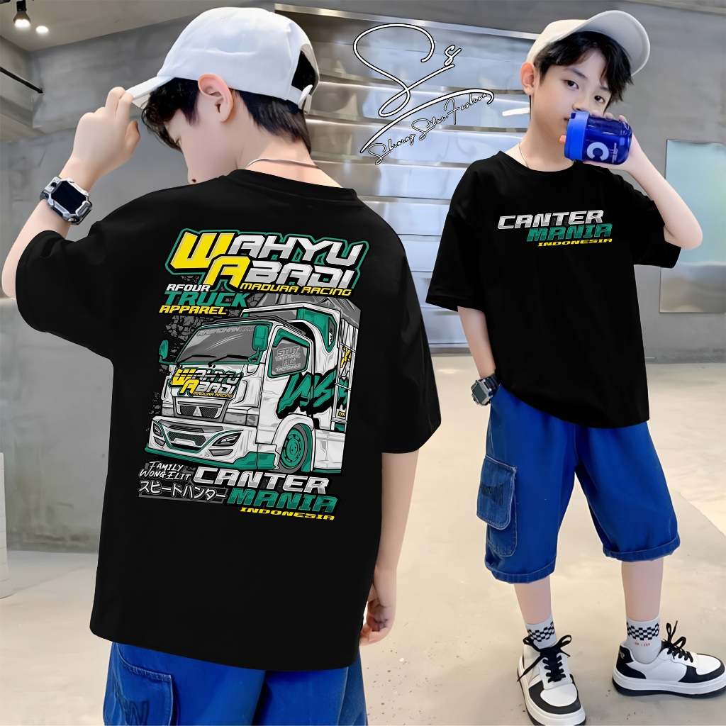 BAJU KAOS ANAK TRUK OLENG WAHYU ABADI ANAK KAOS TRUCK MODIF ANAK KAOS ANAK USIAA 3-15 TAHUN GAMBAR T