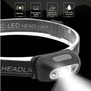 Headlamp Sensor Senter Kepala LED USB Charge 3 Mode Headlamp Sorot Headlamp Senter Kepala LED USB Se