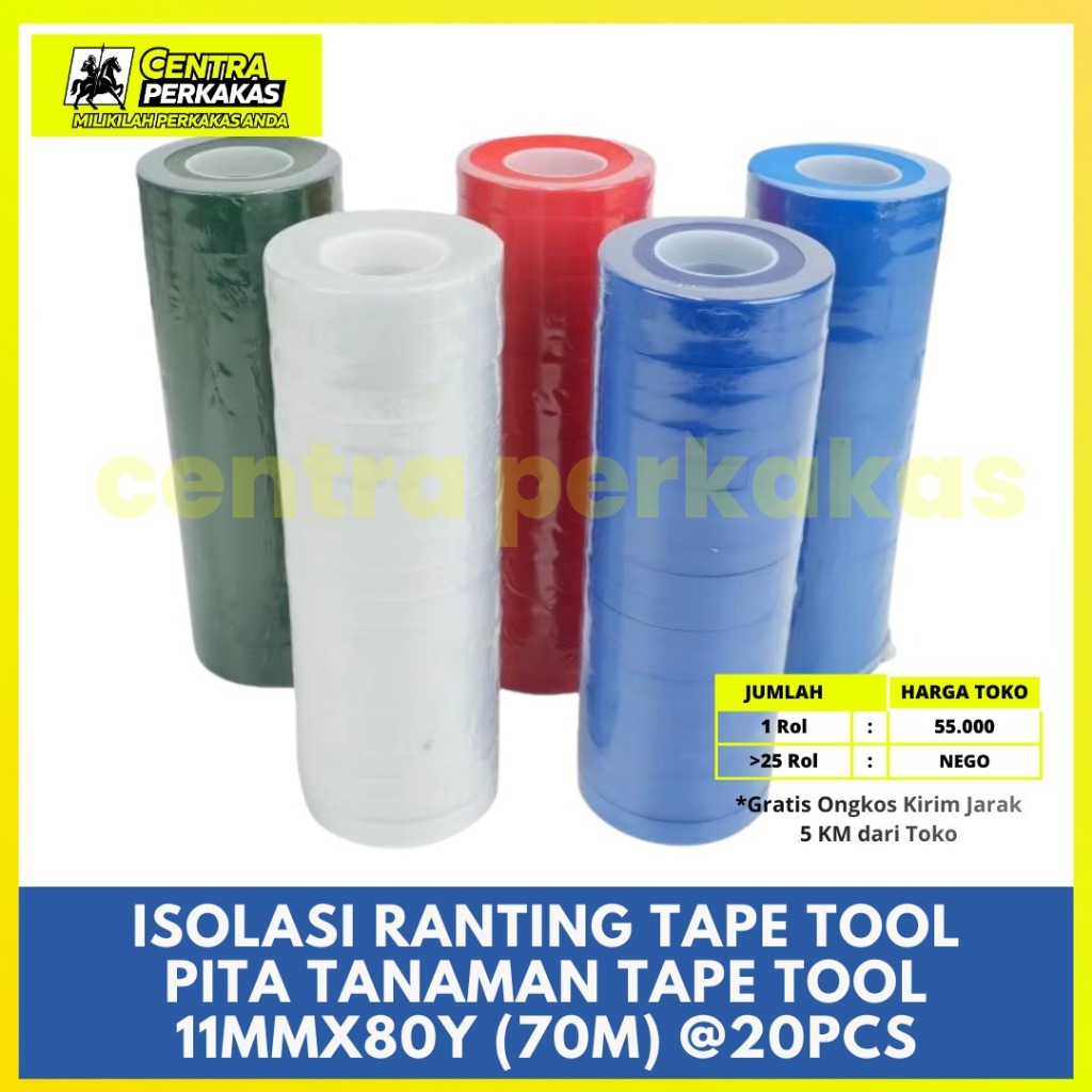 BRT Pita Tanaman Refill Tapetool @20Pcs Isi Ulang Alat Ikat Batang Rambat Tanaman Anggur Tomat Melon