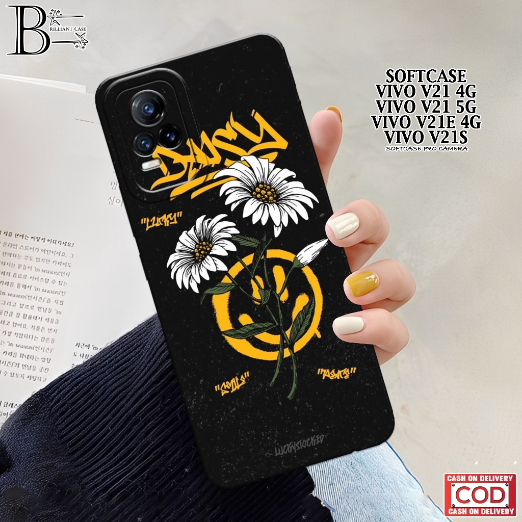 Case VIVO V21/V21e/V21s Terbaru - Fashion Case Hitam  - Casing VIVO V21/V21e/V21s - Silikon Pro Came