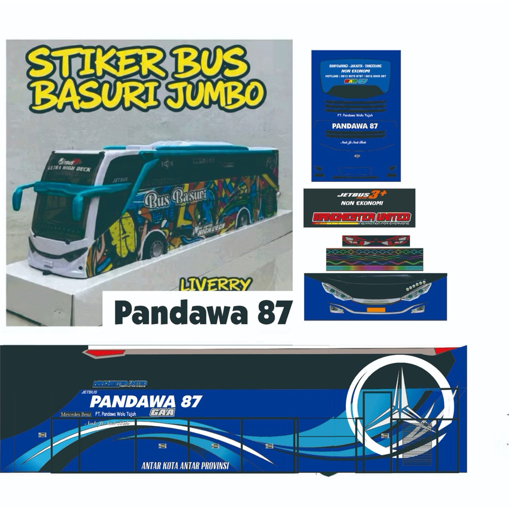 Stiker Untuk Bus Basuri Jumbo Po Pandawa 87