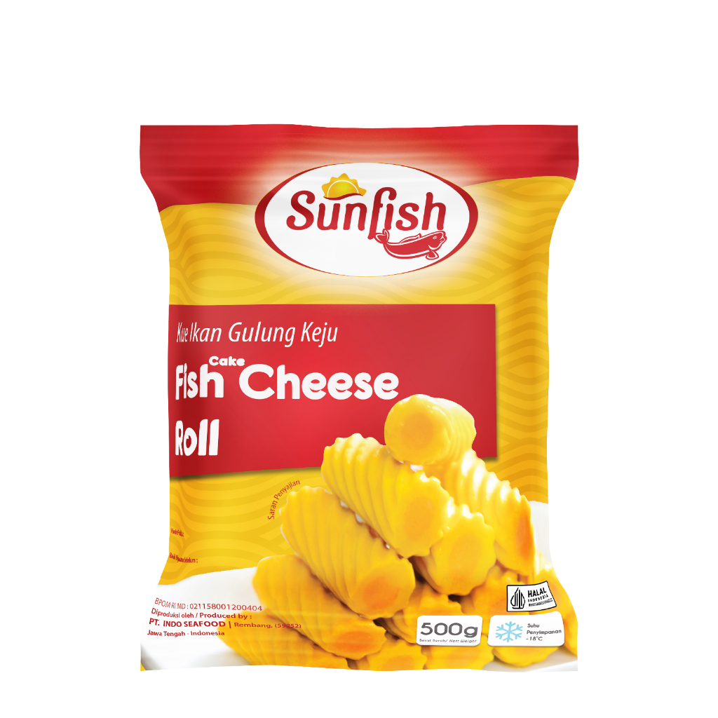 Sunfish Fish Cheese Roll (Kue Ikan Kukus Rasa Keju) @500Gr