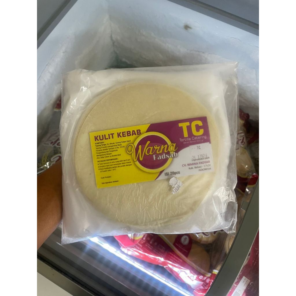 WARNA Tortilla Kulit Kebab Warna ukuran TC 17 cm