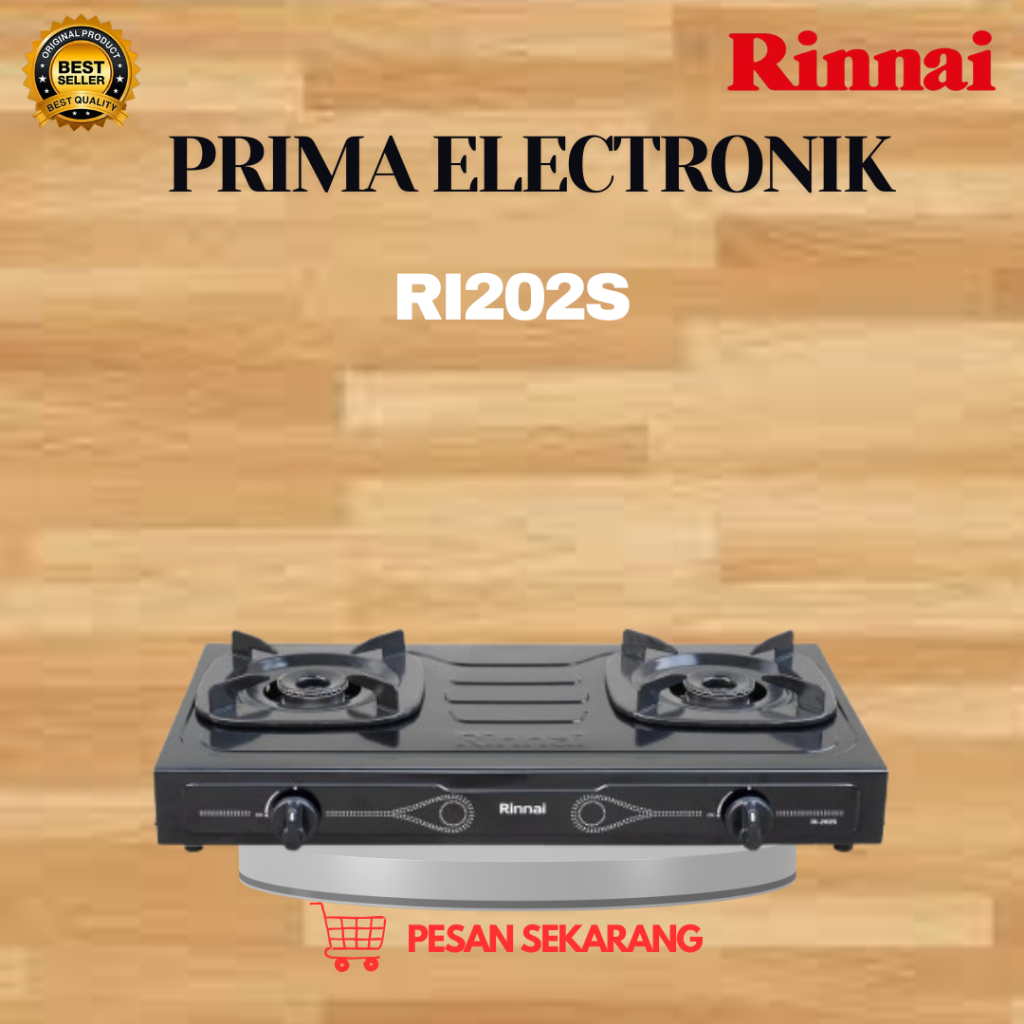 RINNAI KOMPOR GAS 2 TUNGKU RI 202S Kompor Gas/RI-202S/RI202S/202S/RI 202 S/ORIGINAL RINNAI/GARANSI