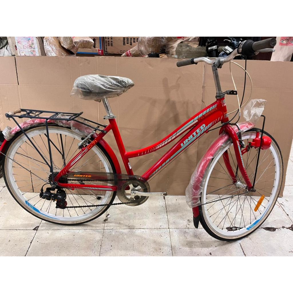 Sepeda City Bike UNITED TC 3650 Ukuran 26 Inch 7 Speed Keranjang