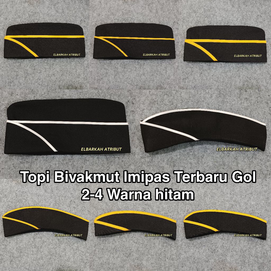 Topi Bivakmut Kemenimipas Terbaru Golongan 2a, 2b, 2c, 2d, 3a, 3b, 3c, 3d, 4a, 4b Warna Hitam Terbar